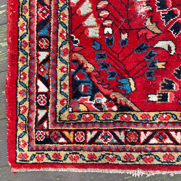 Vintage Rug, 3' 8 x 4' 11 Red