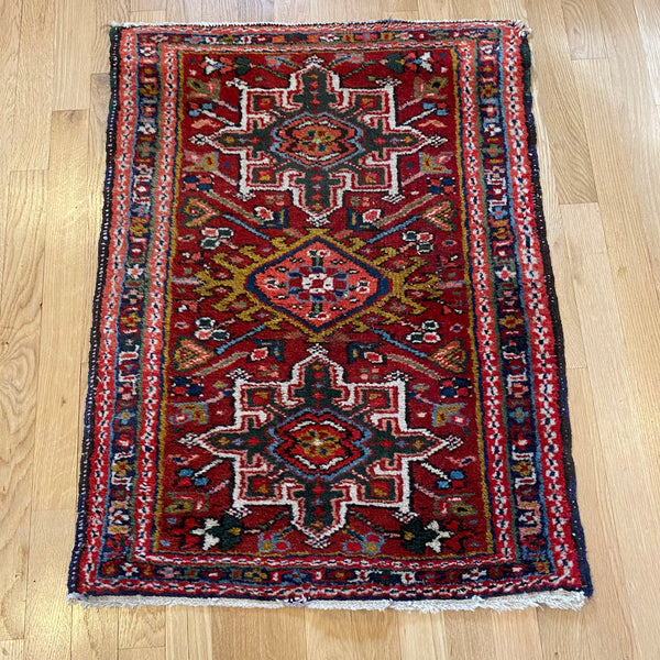 Vintage Rug, 2' 2 x 2' 10 Red