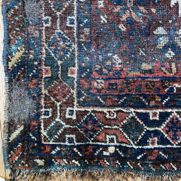 Vintage Rug, 3' 2 x 4' 7 Red Brown