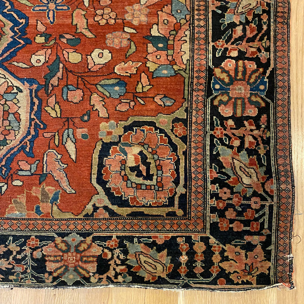 Antique Rug, 3' 6 x 4' 10 Red