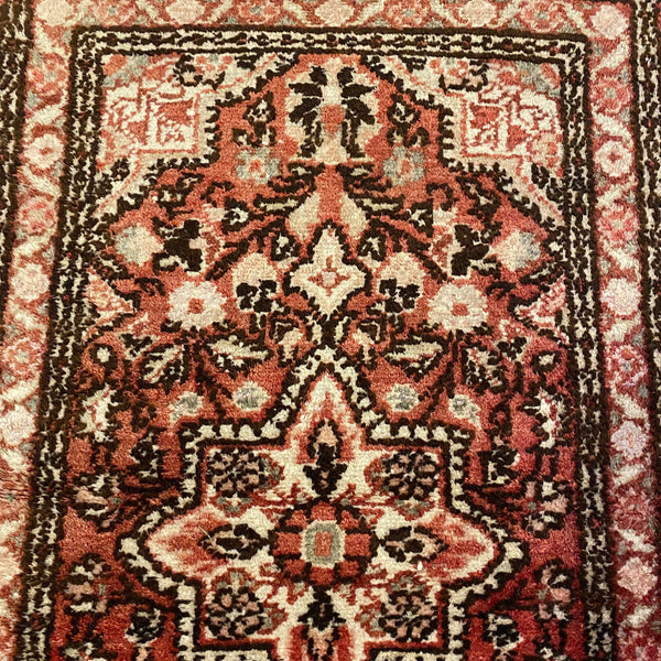 Vintage Rug, 1' 10 x 3' Soft Red