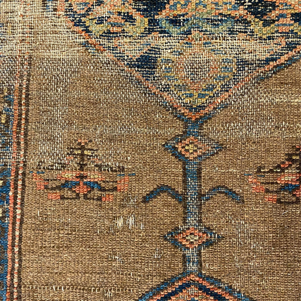 Antique Rug, 3' 4 x 6' 8 Dark Tan