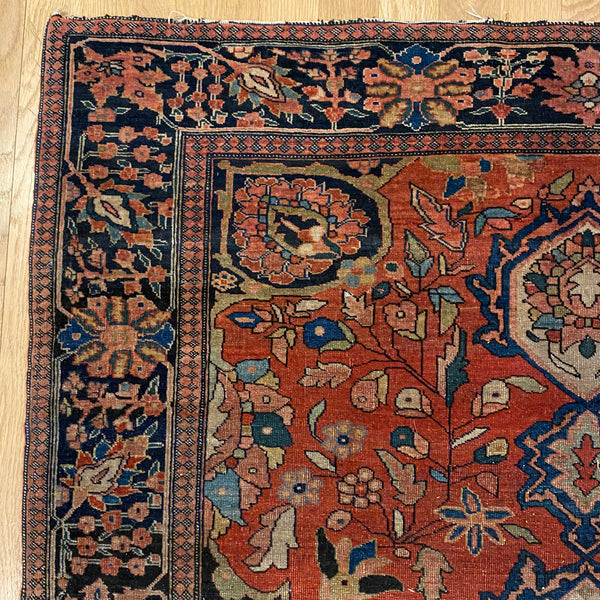 Antique Rug, 3' 6 x 4' 10 Red