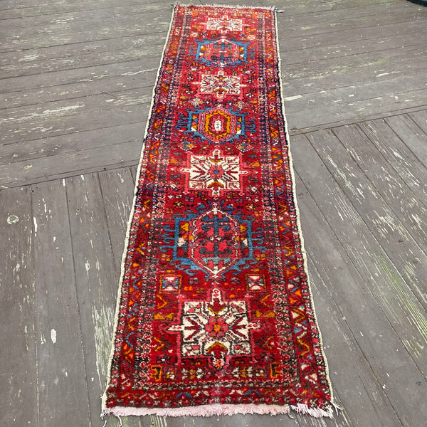 Vintage Rug, 2' 4 x 8' 11 Red