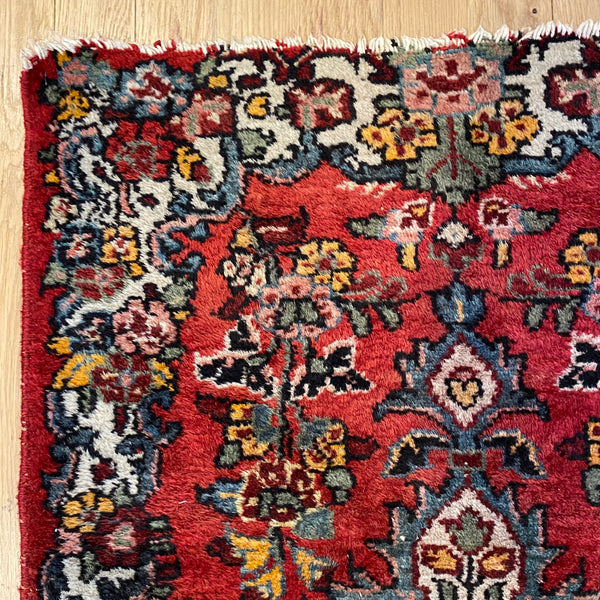 Vintage Rug, 2' x 2' 10 Red