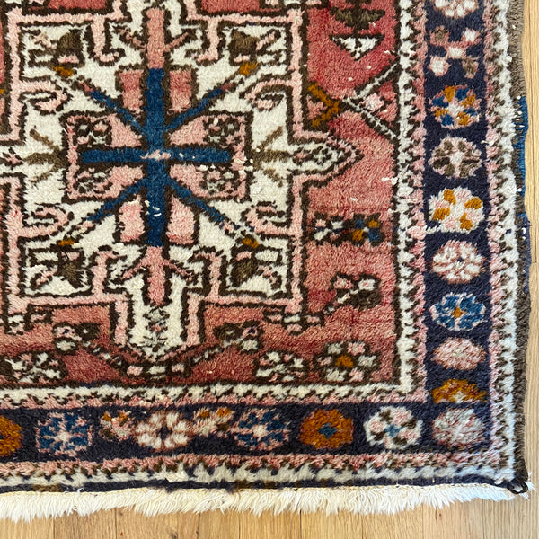Vintage Rug, 2' 4 x 4' Red