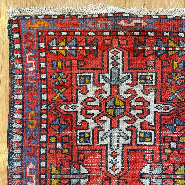 Vintage Rug, 2' 1 x 4' Red