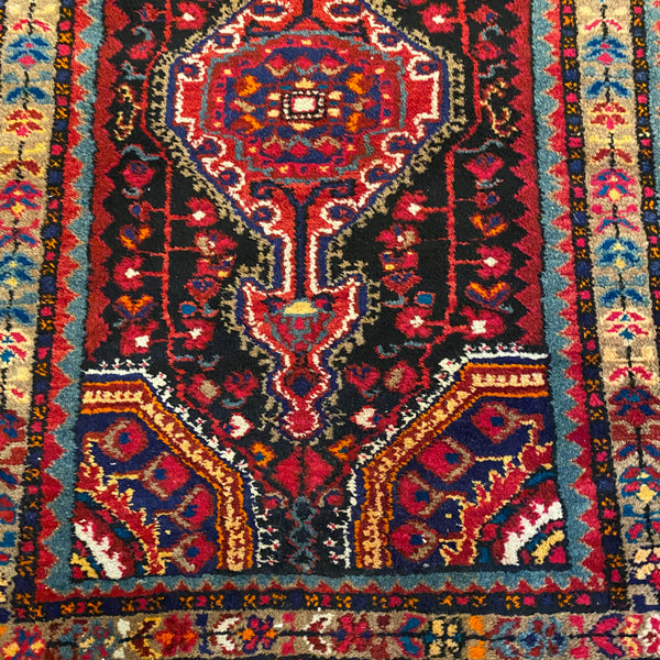 Vintage Rug, 2' 9 x 4' 2 Dark Blue