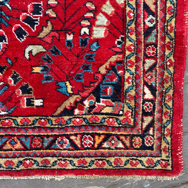 Vintage Rug, 3' 8 x 4' 11 Red