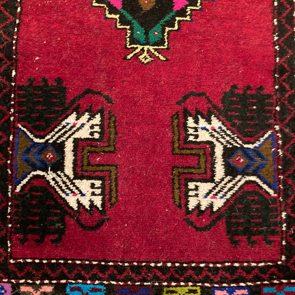 Turkish Rug, 1' 8 x 3' 10 Red