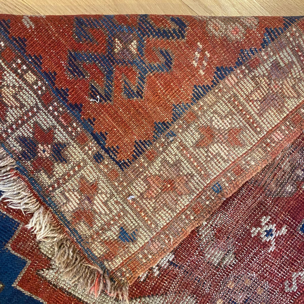 Antique Rug, 3' x 3' 2 Red