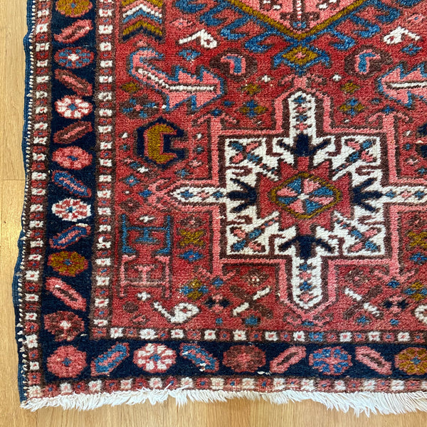 Vintage Rug, 2' 6 x 4' 2 Red