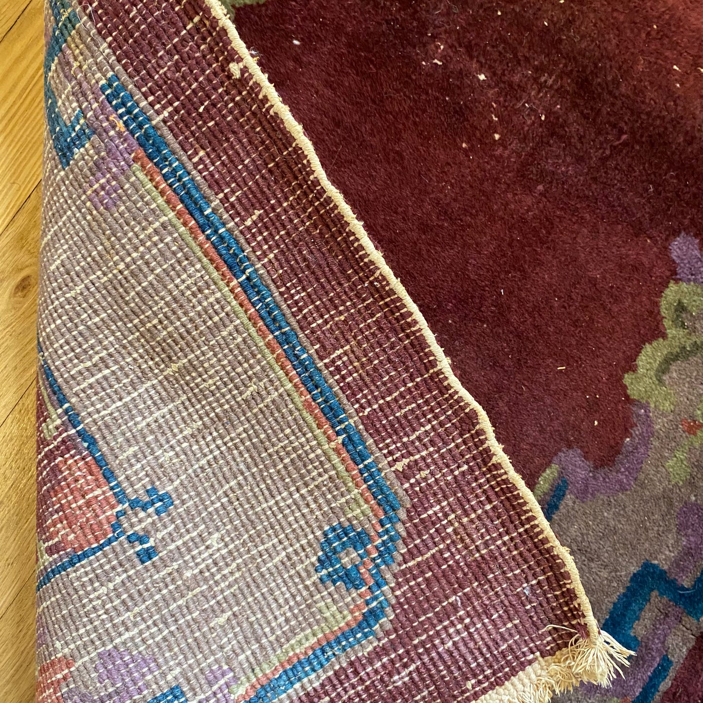 Vintage Rug, 2' x 3' 11 Magenta