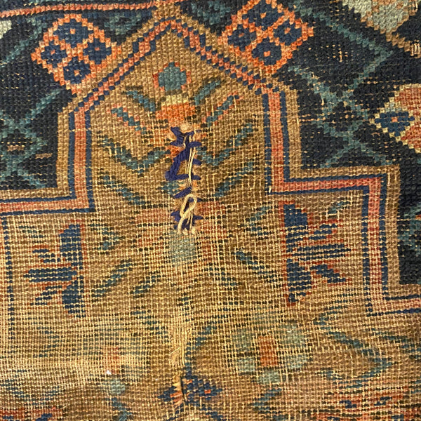 Antique Rug, 4' x 5' 5 Blue