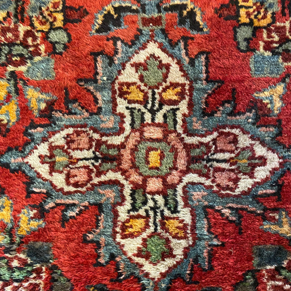 Vintage Rug, 2' x 2' 10 Red