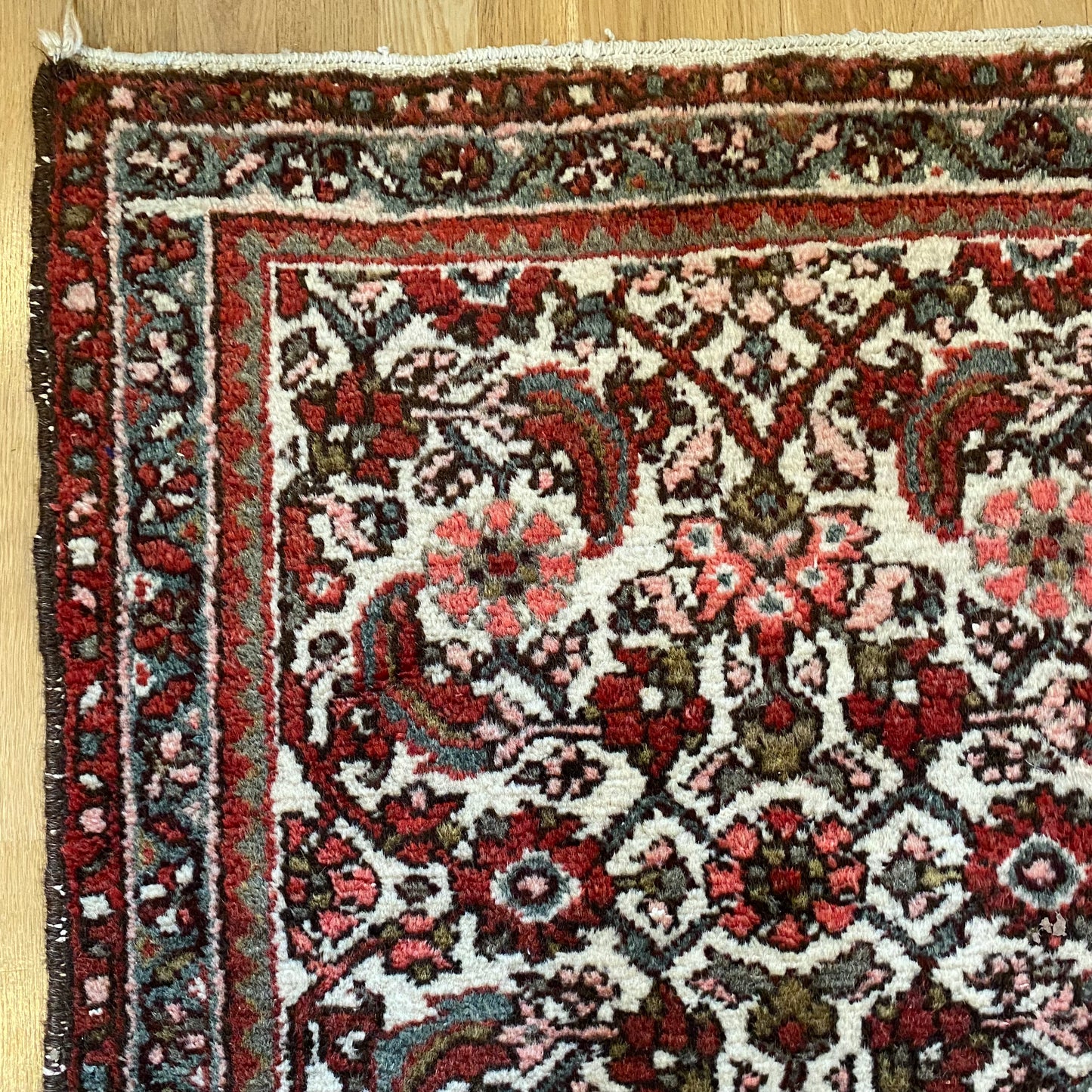 Vintage Rug, 2' 7 x 4' 2 White