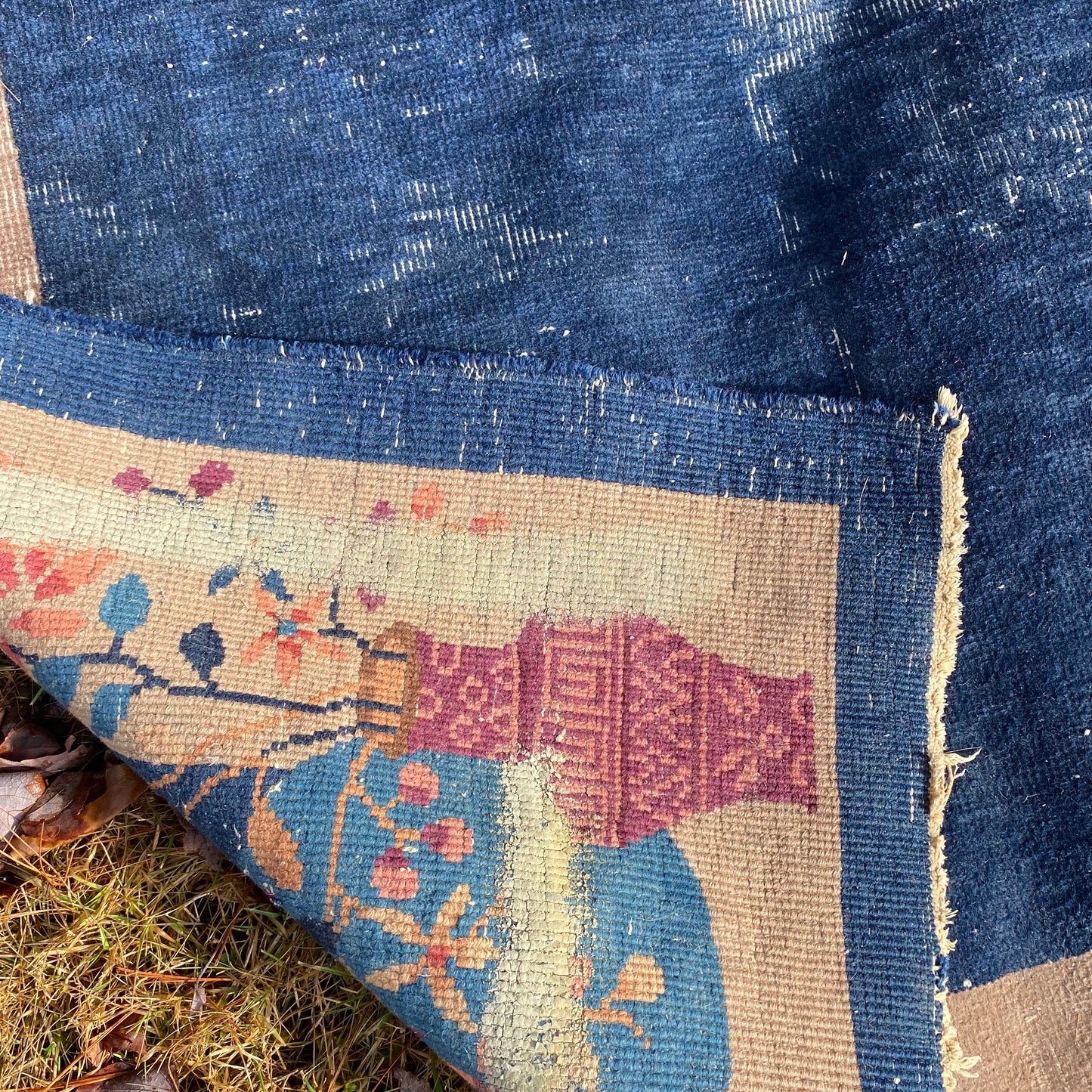 Vintage Rug, 4' x 6' 8 Blue