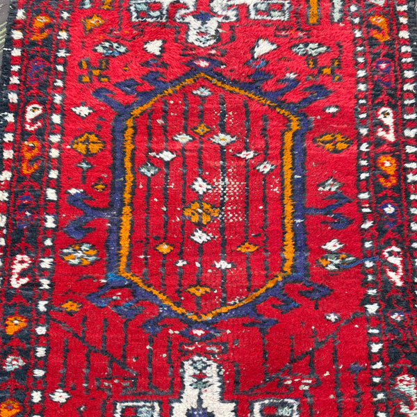 Vintage Rug, 2' 3 x 7' 7 Red