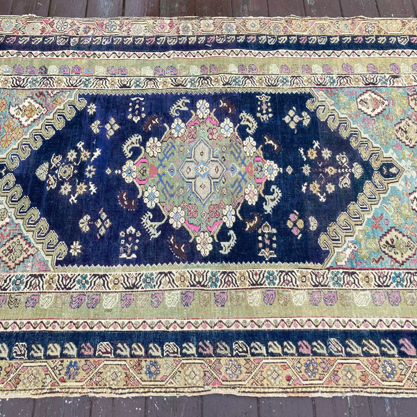 Antique Rug, 4' 6 x 8' 6 Blue