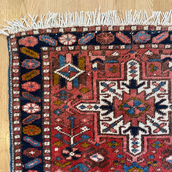 Vintage Rug, 2' 6 x 4' 2 Red