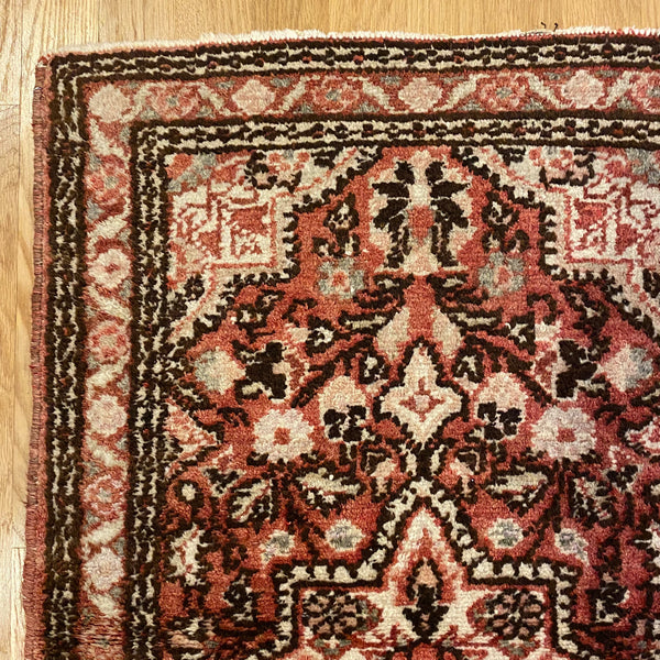 Vintage Rug, 1' 10 x 3' Soft Red