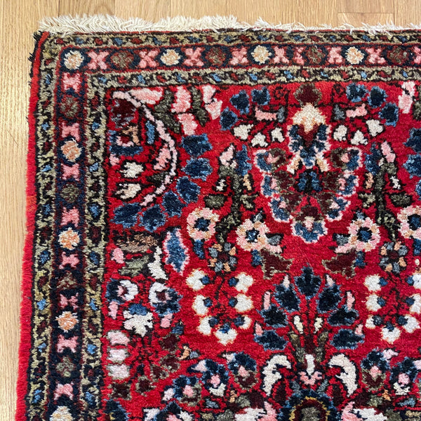 Vintage Rug, 1' 10 x 2' 7 Red