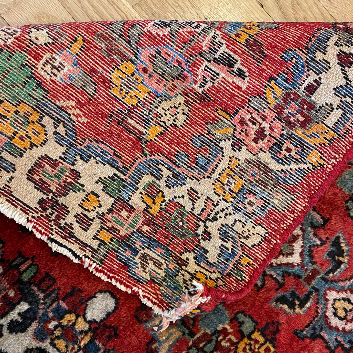 Vintage Rug, 2' x 2' 10 Red