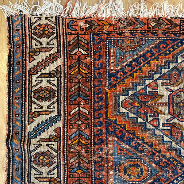 Antique Rug, 3' 5 x 5' 9 Blue