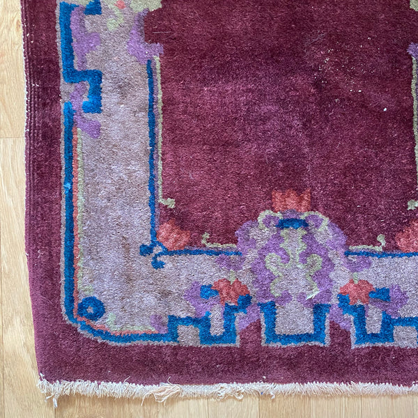 Vintage Rug, 2' x 4' Magenta