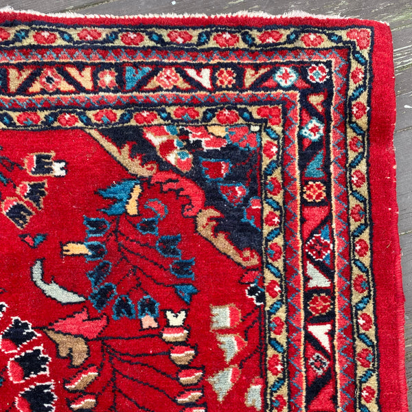 Vintage Rug, 3' 8 x 4' 11 Red