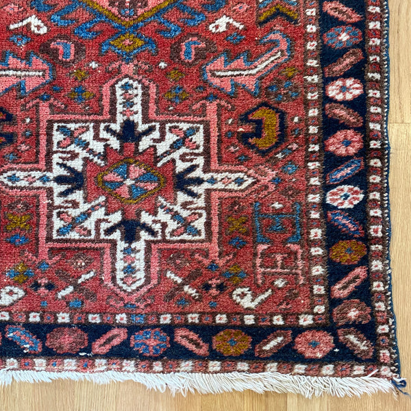 Vintage Rug, 2' 6 x 4' 2 Red