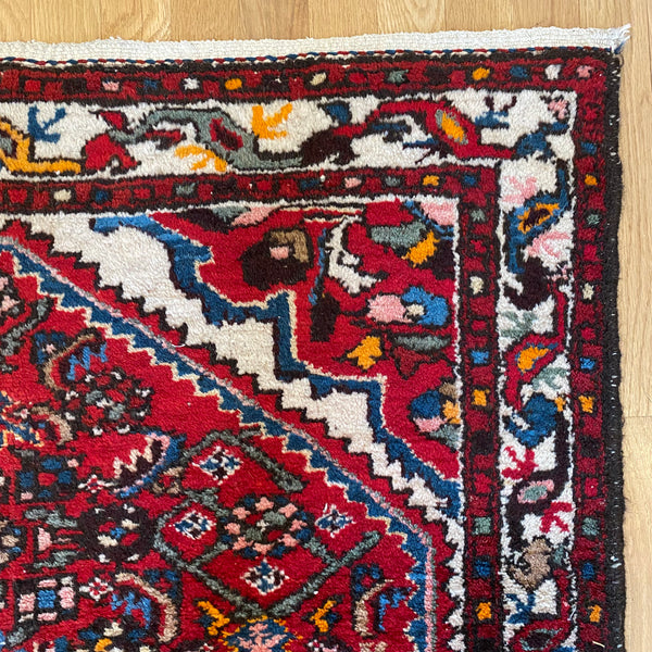 Vintage Rug, 3' 4 x 5' 5 Red