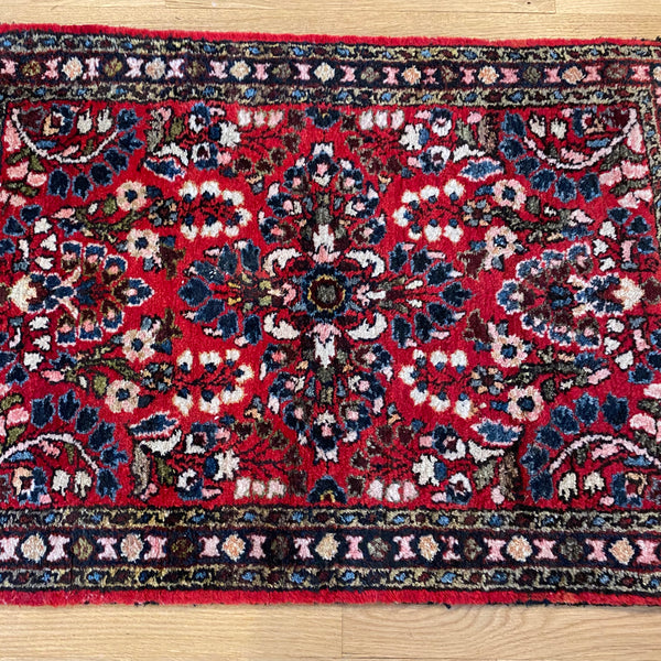 Vintage Rug, 1' 10 x 2' 7 Red