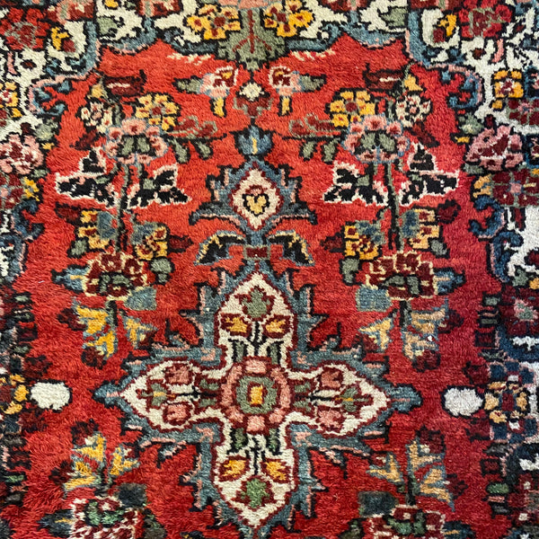 Vintage Rug, 2' x 2' 10 Red