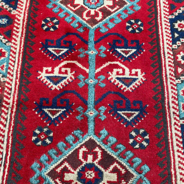 Vintage Rug, 2' 5 x 9' 8 Red