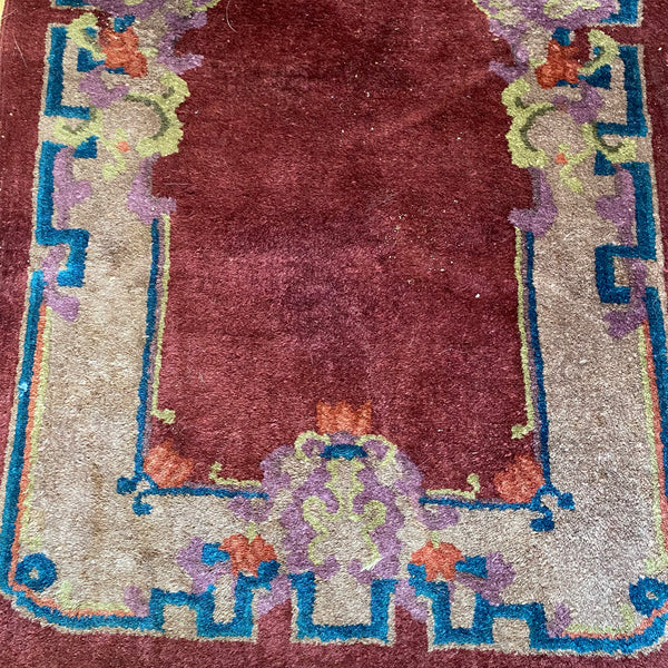 Vintage Rug, 2' x 4' Magenta