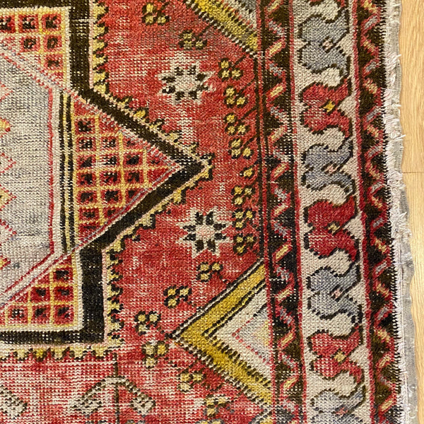 Antique Rug, 4' 4 x 6' Red