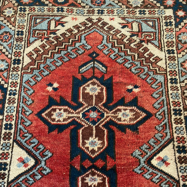 Vintage Rug, 2' 5 x 4' 2 Red