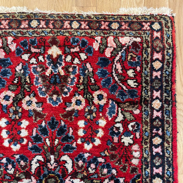 Vintage Rug, 1' 10 x 2' 7 Red