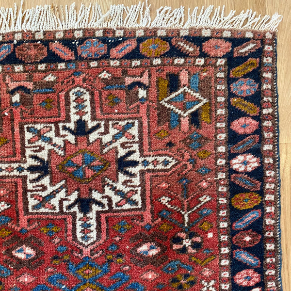 Vintage Rug, 2' 6 x 4' 2 Red