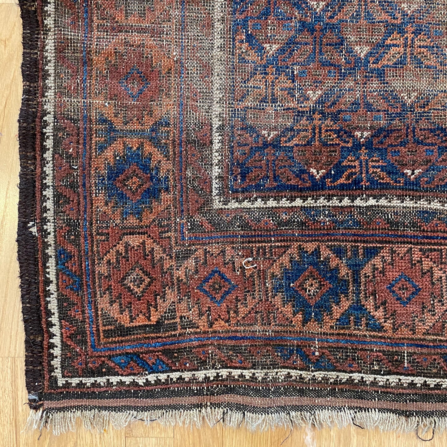 Antique Rug, 2' 10 x 5' 5 Blue