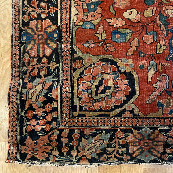 Antique Rug, 3' 6 x 4' 10 Red