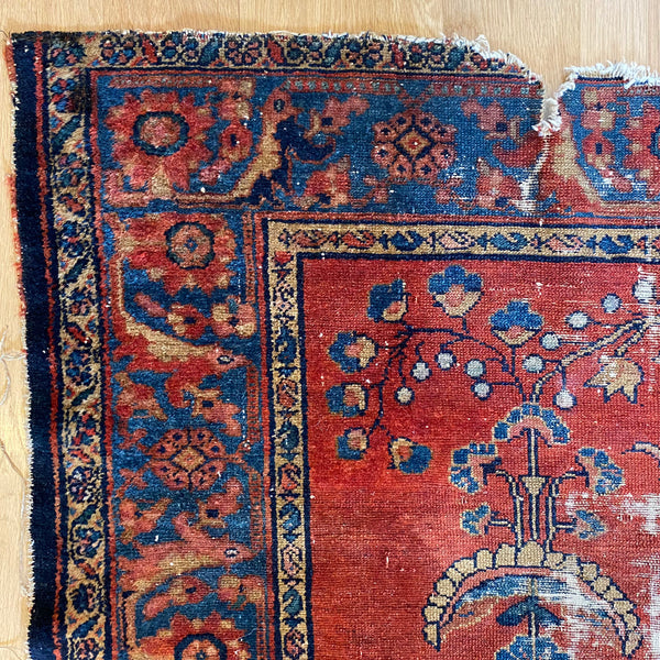 Vintage Rug, 5' x 6' 6 Dark Pink