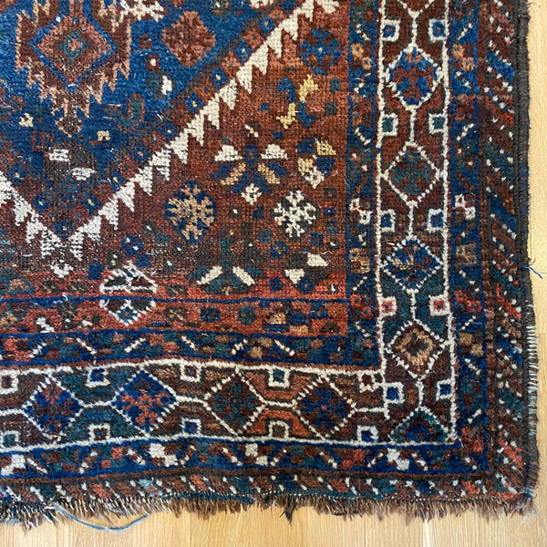 Vintage Rug, 3' 2 x 4' 7 Red Brown