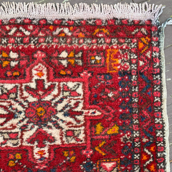 Vintage Rug, 2' 4 x 8' 11 Red