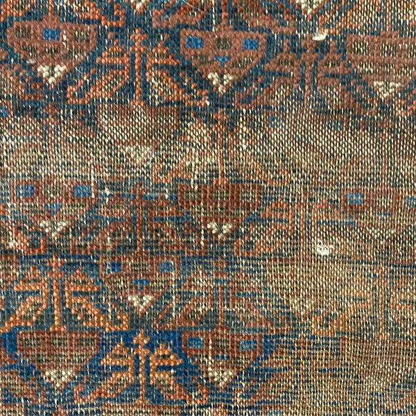Antique Rug, 2' 10 x 5' 5 Blue