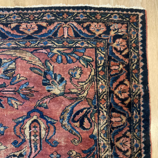 Vintage Rug, 5' 4 x 6' 2 Pink
