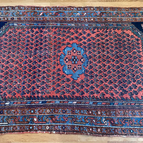Vintage Rug, 3' 2 x 4' 11 Soft Red Orange