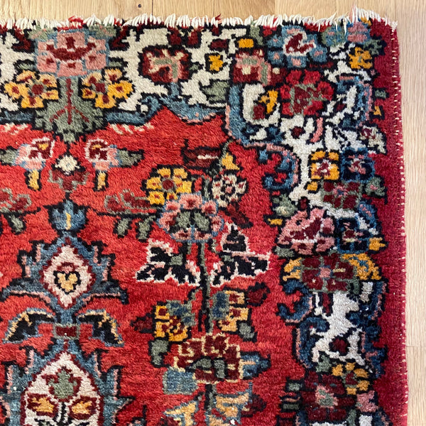 Vintage Rug, 2' x 2' 10 Red