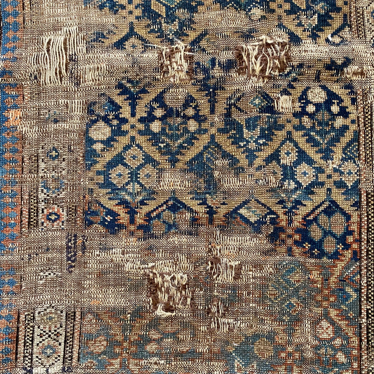 Antique Rug, 3' x 6' 4 Blue